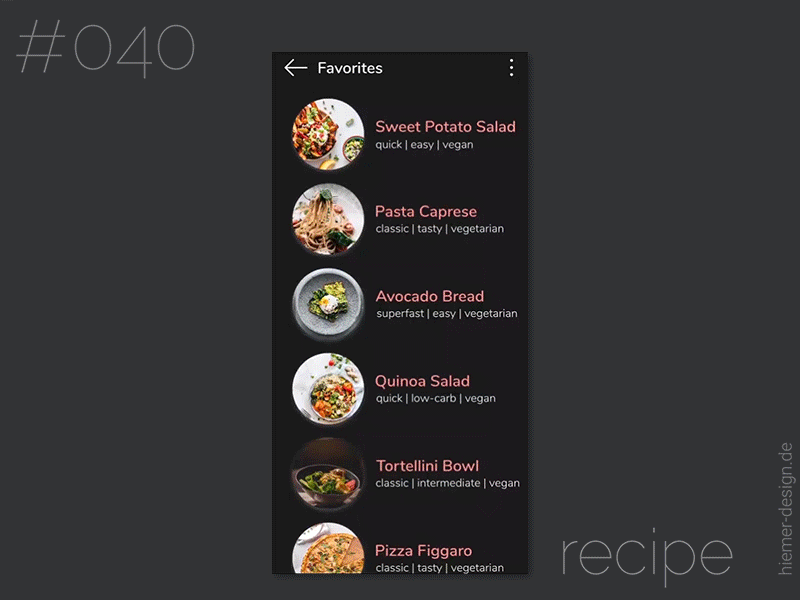 Daily UI 040 animation app daily 100 challenge daily ui daily ui 040 dailyui dailyui 040 dailyui 40 dailyui040 dailyui40 dailyuichallenge gif invision invisionstudio prototyping recipe recipe app ui uidesign ux