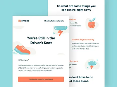 Email Template code css cta design digital digital illustration email health healthy html icons internet omada science uxui web