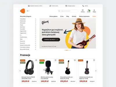 Music Equipment Landing Page 🎸 design ecommerce landing page mockup music music store page shop store ui ui design uidesign uiux user interface ux ux design uxdesign uxui web website