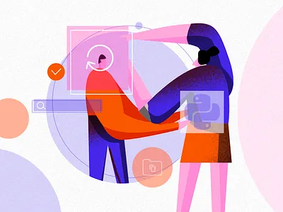 Illustration for a social post branding charachter charachter design dribble graphic art illustration illustration art itechart social campaign texture