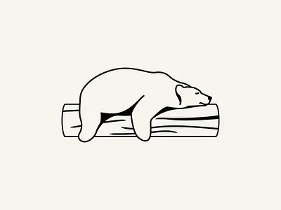 Sleeping Bear Logo Illustration bear branding draw drawing hibernate illustration logo design rest skecth sketchbook sleeping vector art
