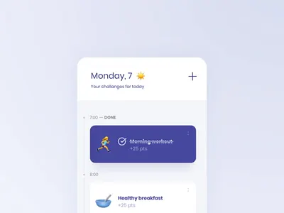 Personal Coach App animation challenge coach concept goal goals habbit happy ui