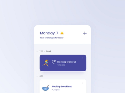 Personal Coach App animation challenge coach concept goal goals habbit happy ui