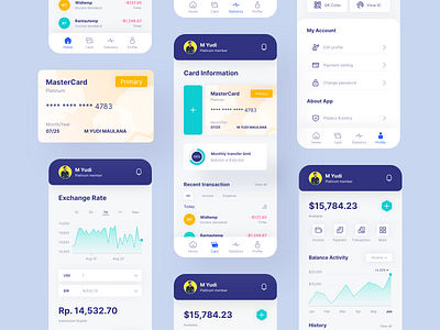 Payment App app business app card clean dashboard earning finance minimal app modern app payment payment app ui wallet wallet app