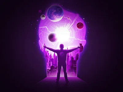 Edge of the Foundation asimov city cover energy face force foundation future galaxy illustration man negative space person planet power proart prokopenko radiance silhouette space