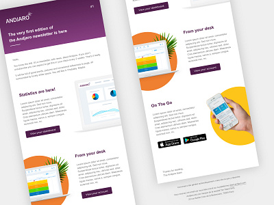 Andjaro - Newsletter andjaro design email email design email template newsletter newsletter design newsletter template sketch