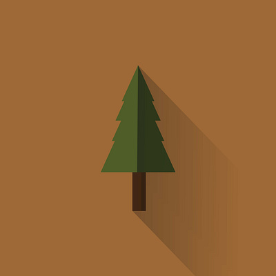Tree practice flat illustration minimal vector