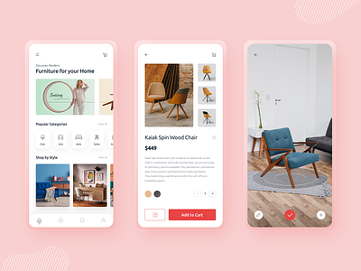 Furniture App app concept design furniture furniture app furniture store mobile app mobile ui ui ui design