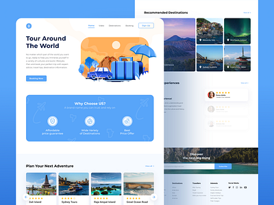 Travel website homepage homepage illustration landing page travel web design travel website traveling ui ux webdesign