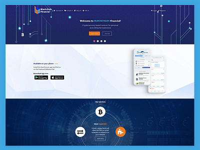 Blockchain Financial UI Design! application application development blockchain blockchain cryptocurrency blockchain development blockchaintechnology brand landing page mobile app developers mobile app development company ui web app web deisgn web design agency web development webdesign website