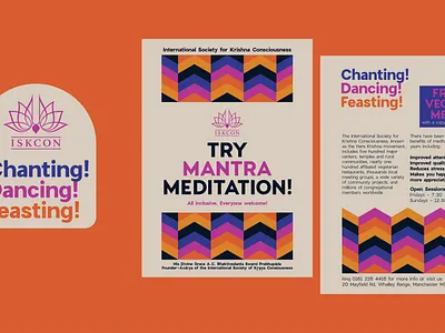Mantra Flyer colorful flyers minimalistic pattern promotional design simple spiritual spirituality