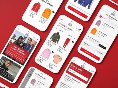 Kappa Nordic Webshop ecommerce mobile ui ux webshop website wireframe