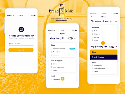 Shopping List app design grocery app grocery list list ui ux