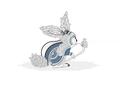 Little rabbit animation design flat illustration vector 平面 插图 设计