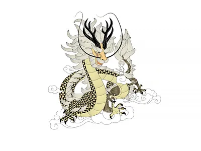 Dragon animation design flat illustration vector 平面 插图 设计