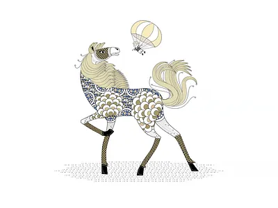 Horse animation design flat illustration vector 平面 插图 设计