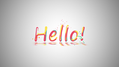 Hello colorful typogaphy