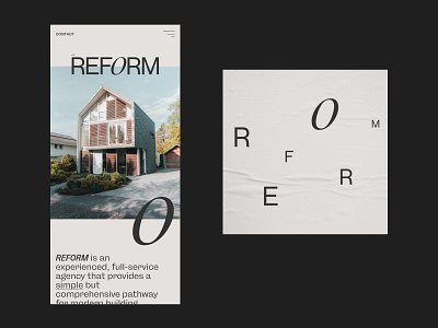 REFORM — Art Direction #2 adobe xd architects architecture brand brand identity branding color colour design grid identity layout logo logotype photography typography ui ux web design website