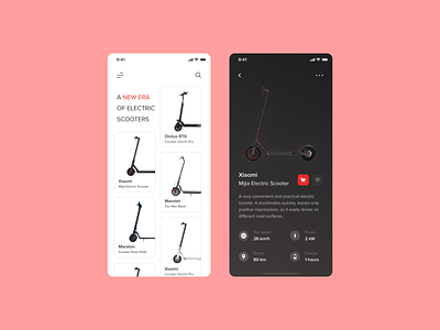 Electric Scooter Store app design electric interface mobile popular sale scooters store top ui ux xiaomi