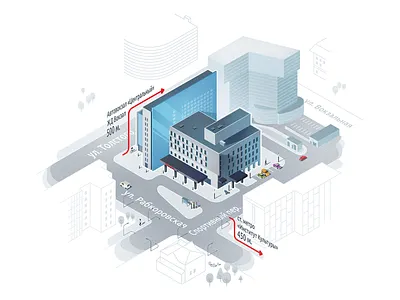 Office_ItechArt building illustration office