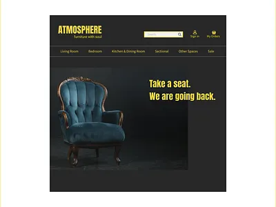 Vintage Furniture Store art branding design minimal typography ui ux web website