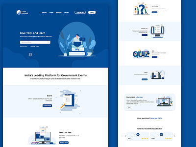 Exam Lounge Website design adobexd art design homepagedesign logo typography ui ux webdesign webdesigner website concept website design