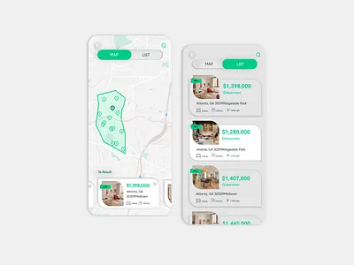 Real Estate Platform app dribbble map minimal uiux userinterface ux