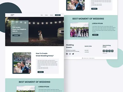 Wedding Dream design ui uidesign uiux web web design web ui design web ui ux website