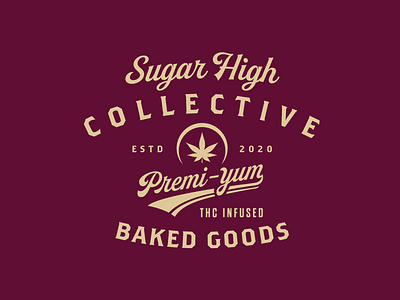 Sugar High Collective_02 baked branding edible marijuana pot premium typography vector