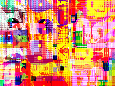 Parallel Remembrances apocalypse big bold colors characters colors comics dreams dribbble glitch art graphic art graphic design illustration japan kanji language magic manga mindscape multiverse prismatic symbols