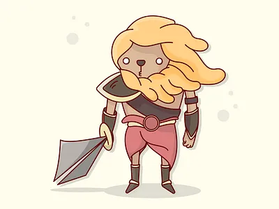 Brutus from AFK Arena afk arena brutus character cute design face fanart flat illustration kawai kawaii vector