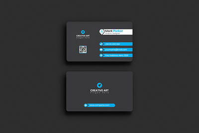 Creative Business Card Design Template black blue business business card card design clean corporate creative cyan design elegant green line minimalist modern modern design modern template orange personal personal card