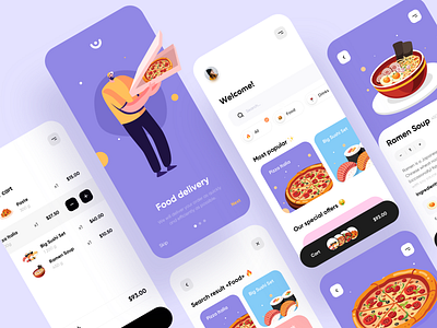 Food Delivery - Mobile App app app design food food app food delivery food delivery app food delivery application food delivery service mobile app mobile app design mobile design mobile ui