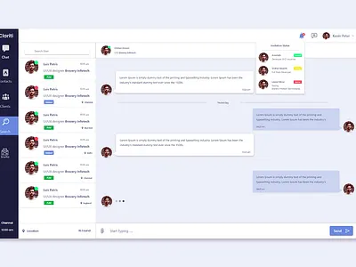 Chat Application adobexd chat app chat application web app design web application webdesign websites