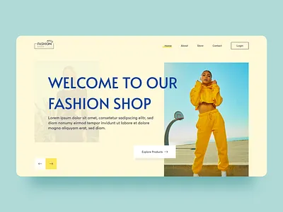 Fashion Store Landing Page Concpet banner clean creative concept design ecommerce fashion hero landing page online shop shopping specindia ui ux web website