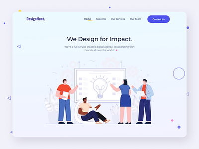 Agency Landing Page Hero section agency branding creative creative design dailyui design home screen homepage design minimal ui ux visual design website