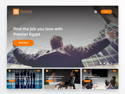 landing page premier Egypt business redesign uidesign webdesig
