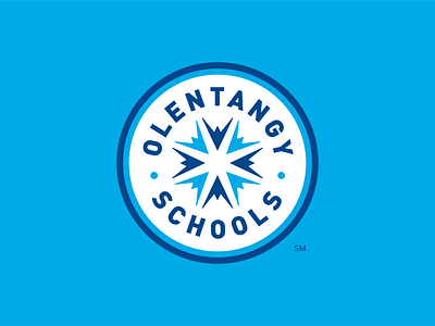 School District Rebrand badge blue brand asset brand design brand identity branding circle community design district education flourish logo ohio olentangy rebrand school school district school logo star