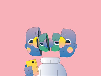 Fine character characterdesign gradient illustration