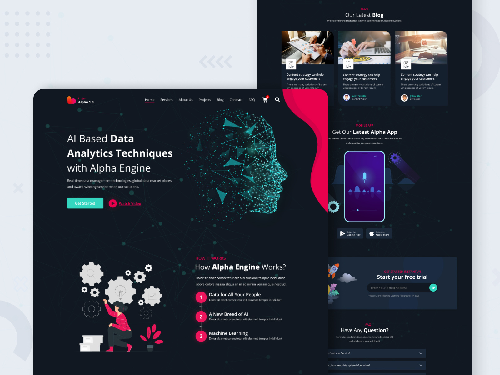 Data Analysis Landing Page UI-UX Design by Nirob Haque on Dribbble