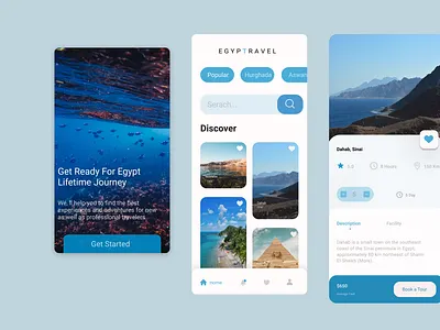 Egyptravel design figma mobile ui ux