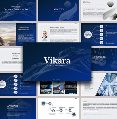 Vikara Presentation business presentation company profile design design modern design powerpoint presentation professional template vikara