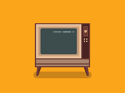 Grandpa's Retro TV adobe illustrator antique antique tv design graphic design icon illustration illustrator logo mid century modern mid mod object design old tv retro television tv vector