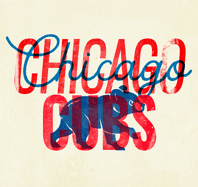 Chicago Cubs baseball blue chicago chicago cubs graphic grunge red retro sports typography