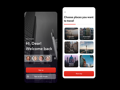 Travel App app design travel travel app ui ux web webdeisgn