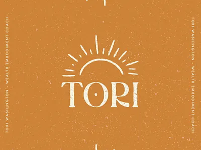 Tori Washington Logo branding branding agency coach coach branding coaching illustration logo spiritual coach sun sunrise