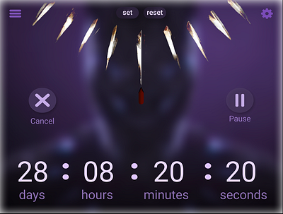 Countdown timer- black panther version black panther chadwick boseman countdown countdown timer countdowntimer hollywood infinity saga love marvel stopwatch tchalla tribute wakanda wakanda forever