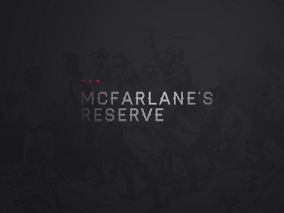 McFarlane's Reserve alcohol branding alcohol packaging beverage brand design brand identity graphic design label label design logo design packaging print design reserve spirits visual identity whiskey whiskey rebellion