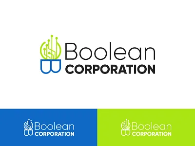 Boolean Corp Logo Design brand identity branding design icon illustration logo logo design typography vector