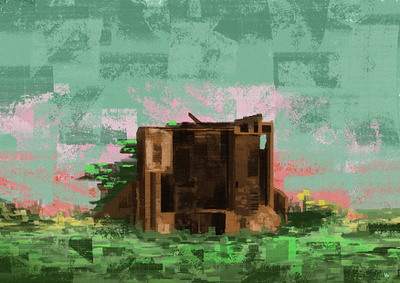 Ruins artwork background art design digital 2d digital art digitalillustration illustration pixel